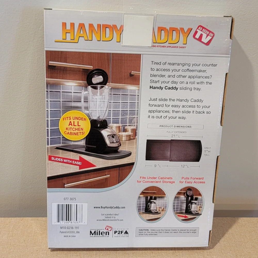 Handy Caddy Sliding Kitchen‎ Appliance Caddy New in Box
